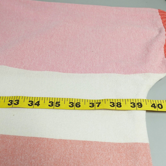 Women Open Front Cardigan Topper OS Pink Striped Oversized Resort Vacation - Picture 13 of 16